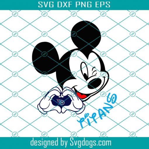 Mickey Loves Titans Svg, Sport Svg, Tennessee Titans Svg, Disney Svg