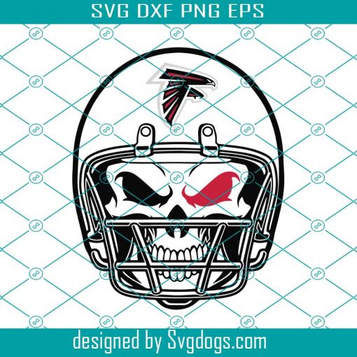 Atlanta Falcons Skull Helmet Svg, Sport Svg, Football Svg, Football Teams Svg, NFL Svg, Atlanta Falcons Svg