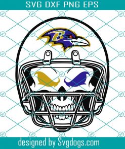 Baltimore Ravens Skull Helmet Svg, Sport Svg, Football Svg, Football Teams Svg, NFL Svg, Baltimore Ravens Svg, Ravens Football Team Svg