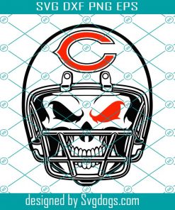 Chicago Bears Skull Helmet Svg, Sport Svg, NFL Lover, Football Teams Svg, Sport Teams Svg