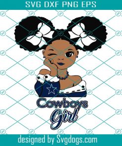 Dallas Cowboys Afro Puff Bow Girl Svg, Cowboys Svg, Afro Girl Svg, Afro Woman Svg