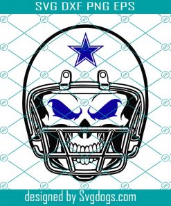 Dallas Cowboys Skull Helmet Svg, Sport Svg, Football Svg, Football Teams Svg, NFL Svg, Dallas Cowboys NFL Svg, Cowboys Football Team Svg