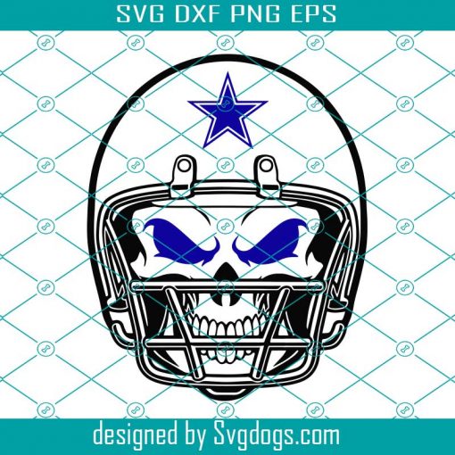 Dallas Cowboys Skull Helmet Svg, Sport Svg, Football Svg, Football Teams Svg, NFL Svg, Dallas Cowboys NFL Svg, Cowboys Football Team Svg