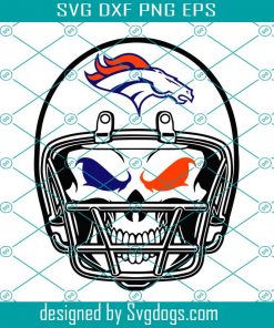 Denver Broncos Skull Helmet Svg, Sport Svg, NFL Lover, Football Teams Svg, Sport Teams, NFL Svg, Denver Broncos NFL Svg