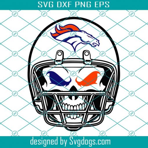 Denver Broncos Skull Helmet Svg, Sport Svg, NFL Lover, Football Teams Svg, Sport Teams, NFL Svg, Denver Broncos NFL Svg