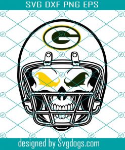 Green Bay Packers Skull Helmet Svg, Sport Svg, NFL Lover, Football Teams Svg, Sport Teams, NFL Svg, Green Bay NFL Svg
