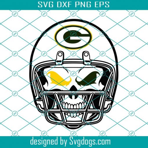 Green Bay Packers Skull Helmet Svg, Sport Svg, NFL Lover, Football Teams Svg, Sport Teams, NFL Svg, Green Bay NFL Svg