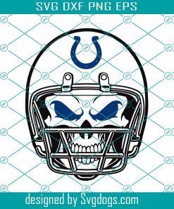 Indianapolis Colts Skull Helmet Svg, Sport Svg, Football Svg, Football Teams Svg, NFL Svg, Indianapolis Colts NFL Svg