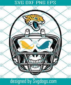 Jacksonville Jaguars Skull Helmet Svg, Sport Svg, Football Svg, Football Teams Svg, NFL Svg, Jacksonville Jaguars Svg