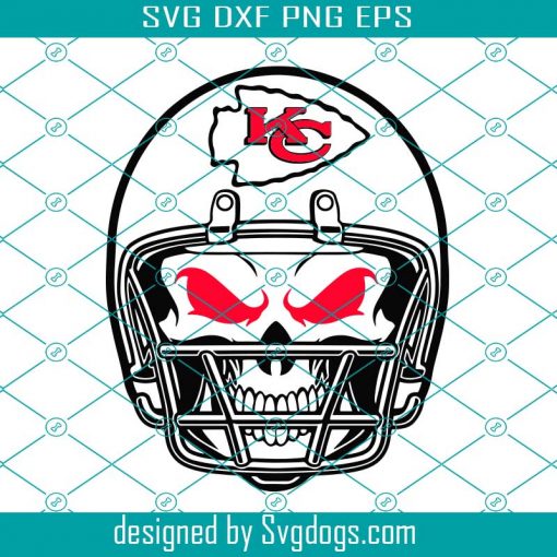 Kansas City Chiefs Skull Helmet Svg, Sport Svg, Football Svg, Football Teams Svg, NFL Svg, Kansas City Chiefs Svg, Chiefs Football Team, Chiefs Svg