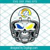 Los Angeles Chargers Skull Helmet Svg, Sport Svg, Football Svg, Football Teams Svg, NFL Svg, LA Chargers Svg, Chargers Football Team Svg