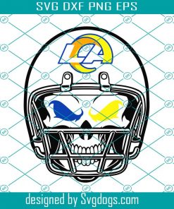 Los Angeles Rams Skull Helmet Svg, Sport Svg, Football Svg, Football Teams Svg, NFL Svg, Los Angeles Rams Svg, Rams Football Team Svg