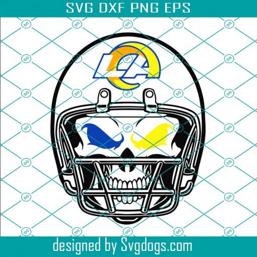 Los Angeles Rams Skull Helmet Svg, Sport Svg, Football Svg, Football Teams Svg, NFL Svg, Los Angeles Rams Svg, Rams Football Team Svg