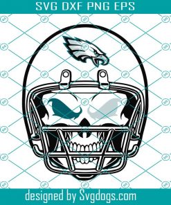 Philadelphia Eagles Skull Helmet Svg, Sport Svg, Football Svg, Football Teams Svg, NFL Svg, Philadelphia Eagles NFL Svg