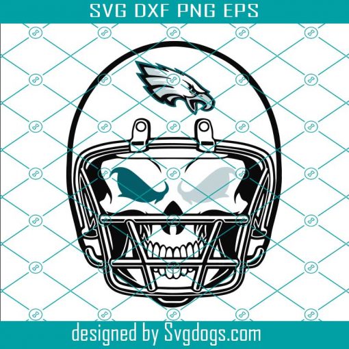 Philadelphia Eagles Skull Helmet Svg, Sport Svg, Football Svg, Football Teams Svg, NFL Svg, Philadelphia Eagles NFL Svg