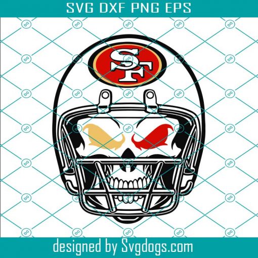 San Francisco 49ers Skull Helmet Svg, Sport Svg, Football Svg, Football ...