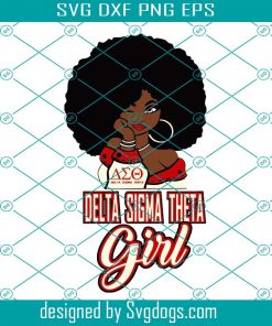 Delta Sigma Theta Afro Girl Svg