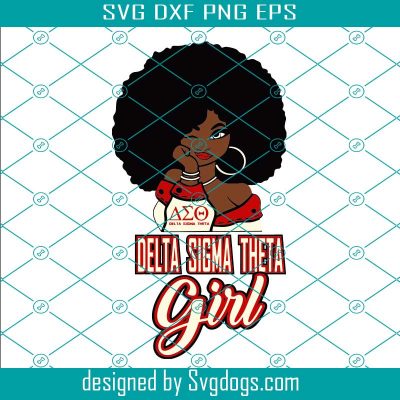 Delta Sigma Theta Afro Girl Svg, Black Girl 1913 Svg, Delta Sigma Theta Svg