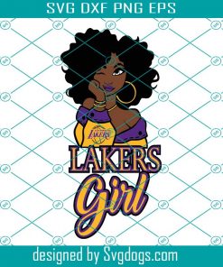 Lakers Girl Svg, Los Angeles Lakers Girl Svg, Lakers Svg, NBA Svg