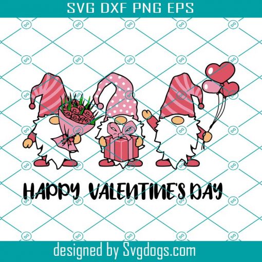 Happy Valentine Day Svg, Cute Gnomes Svg, Gnomes Hearts Svg, Gnomes Svg