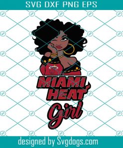 Miami Heat Girl Svg, Heat Svg, Heat Back Girl Svg, Heat Logo Svg, Girl Svg, Black Queen Svg