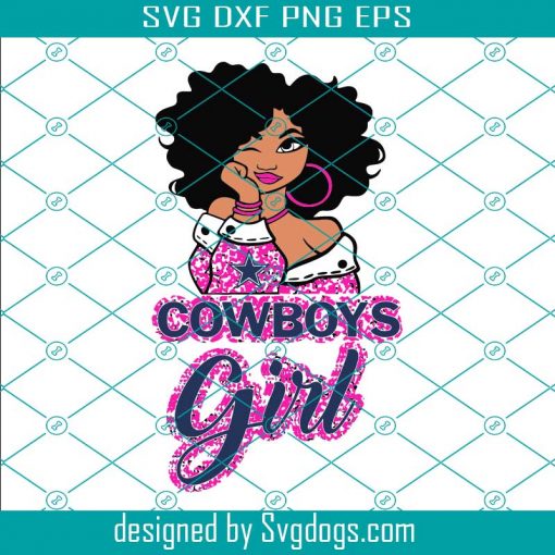 Pink Camo Cowboys Girl Svg, Dallas Cowboys Camo Girl Svg, Sport Svg