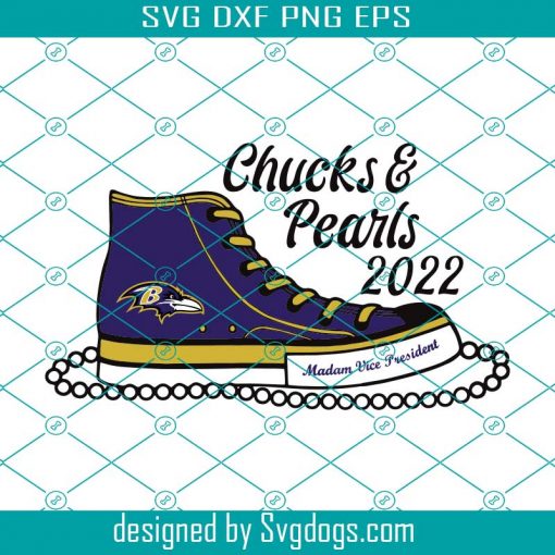 Baltimore Ravens Chucks And Pearls 2021 Svg, Sport Svg, Baltimore Ravens Svg, Ravens Svg, Ravens Shoes Svg, Ravens Sneakers Svg, Nfl Shoes Svg