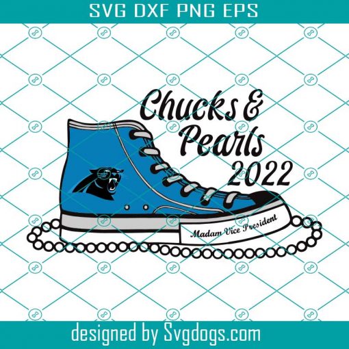 Carolina Panthers Chucks And Pearls 2021 Svg, Sport Svg, Carolina Panthers Svg, Panthers Svg, Panthers Shoes Svg, Panthers Sneakers Svg, Nfl Shoes Svg