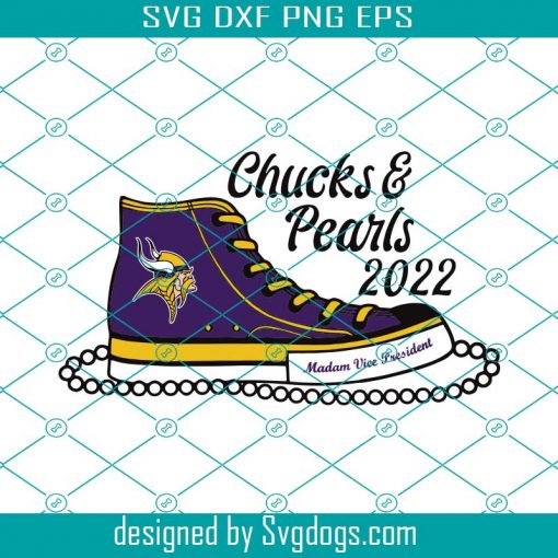 Minnesota Vikings Chucks And Pearls 2022 Svg, Sport Svg, Minnesota Vikings Svg, Vikings Svg, Vikings Shoes Svg, Vikings Sneakers Svg, Nfl Shoes Svg, Vikings Chucks Converse Svg