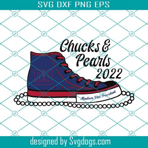 New York Giants Chucks And Pearls 2022 Svg, Sport Svg, New York Giants Svg, Giants Svg, Giants Shoes Svg, Giants Sneakers Svg, Nfl Shoes Svg, Giants Chucks Converse Svg