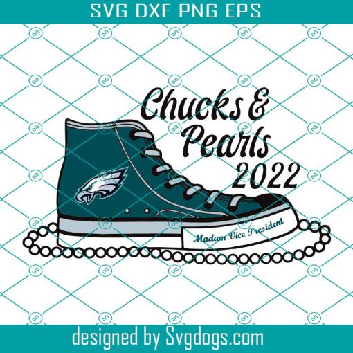 Philadelphia Eagles Chucks And Pearls 2022 Svg, Sport Svg, Philadelphia Eagles Svg, Eagles Svg, Eagles Shoes Svg, Eagles Sneakers Svg, Nfl Shoes Svg