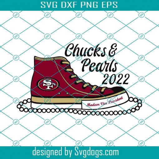 San Francisco 49ers Chucks And Pearls 2022 Svg, Sport Svg, San Francisco 49ers Svg, 49ers Svg, 49ers Shoes Svg, 49ers Sneakers Svg, Nfl Shoes Svg