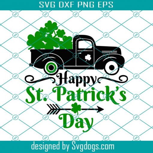 Vintage Truck St Patricks Day Truck St Patricks Day Truck Boys Svg, Patricks Day Svg, Truck Svg