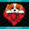 Cute Valentines Day Dachshund Dog Hearts Puppy Lover Svg, Valentines Svg, Dog Svg