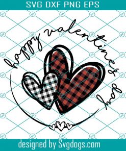 Happy Valentine’s Day Svg, Valentine Svg, Valentine’s Day Svg, Valentines Day Svg, Buffalo Plaid Heart Svg
