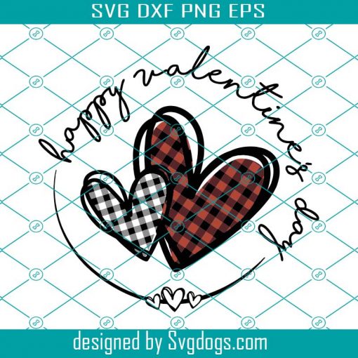 Happy Valentine’s Day Svg, Valentine Svg, Valentine’s Day Svg, Valentines Day Svg, Buffalo Plaid Heart Svg