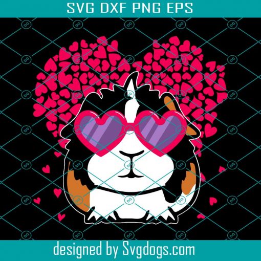 Valentines Gift Hearts Guinea Pig Valentine Day Svg, Guinea Svg, Valentine Day Svg