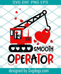 Smooth Operator Svg, Valentine’s Day Svg, Kid Valentine Svg, Bulldozer Of Hearts Svg