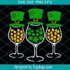 Irish Wine Lover St Patricks Day Clover Holiday Svg, St. Patrick’s Svg, Drink Svg