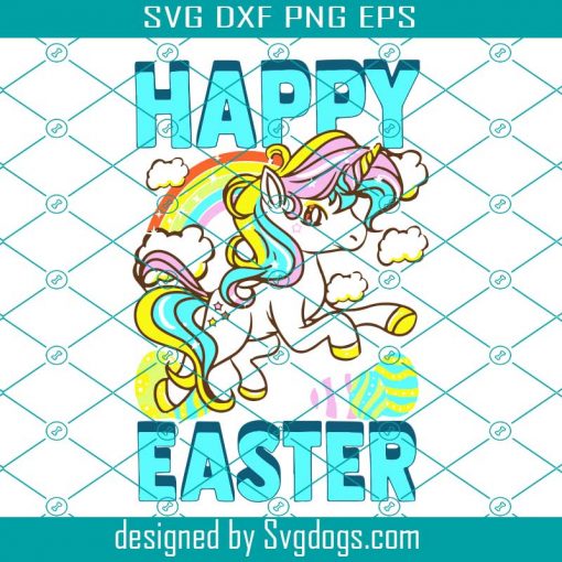 Happy Easter Unicorn Egg Hunt Svg, Easter Day Svg, Easter Gift Svg, Easter Svg