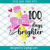 100 Days Of School Svg, 100 Days Of Loving School Svg, 100 Hearts Svg, 100 Days Svg