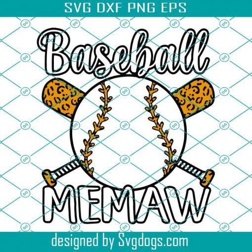 Baseball Memaw Svg, Sports Svg, Baseball Svg