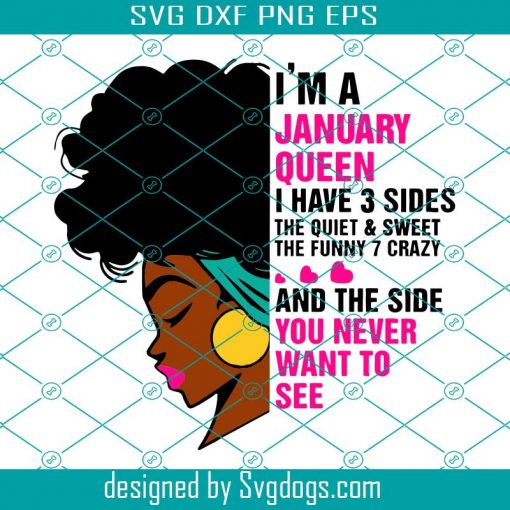 I Am A January Queen Birthday Svg, Birthday Svg