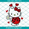 Kitty Heart Svg, Valentine Heart Svg, Kawaii Svg, Hello Svg