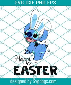 Stitch Happy Easter Svg, Easter Day Svg, Easter Svg, Stitch Svg
