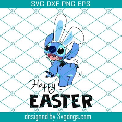 Stitch Happy Easter Svg, Easter Day Svg, Easter Svg, Stitch Svg