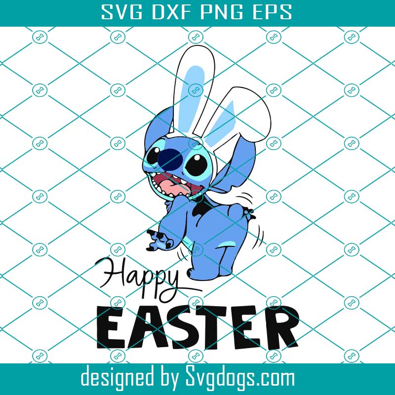 Stitch Happy Easter Svg, Easter Day Svg, Easter Svg, Stitch Svg