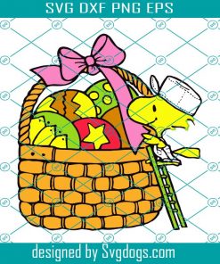 Woodstock Easter Card Snoopy Easter Svg