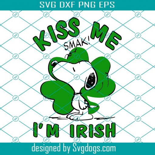 Peanuts St Patricks Day Snoopy Kiss Me I Am Irish Svg, St. Patrick’s Svg, Kiss Me I Am Irish Svg, Snoopy Svg