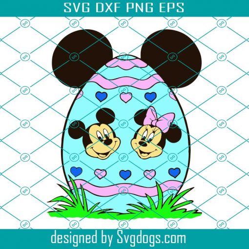 Mickey And Minnie Happy Easter Day Svg, Easter Day Svg, Mickey Svg, Minnie Svg